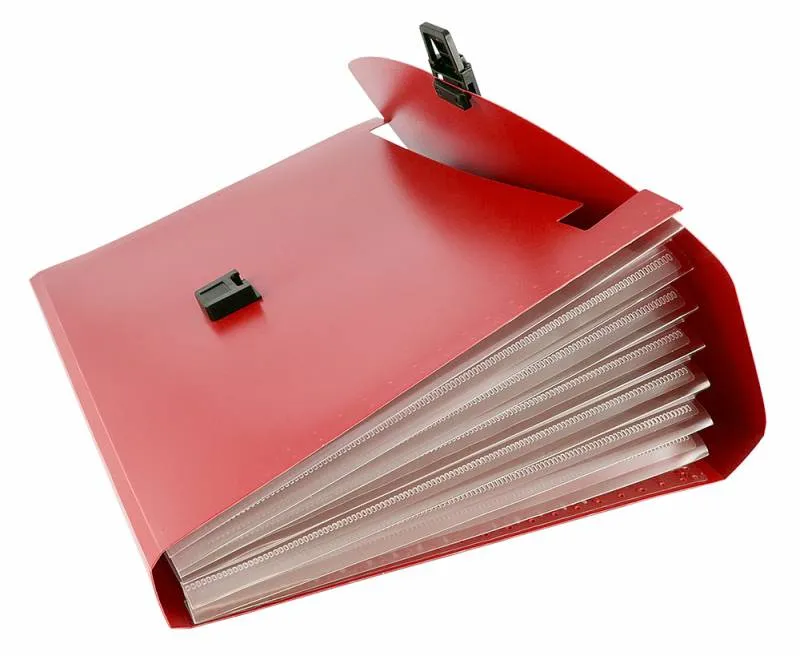 Портфель Бюрократ -BPP6 6 отдел. A4 пластик 0.7мм ассорти