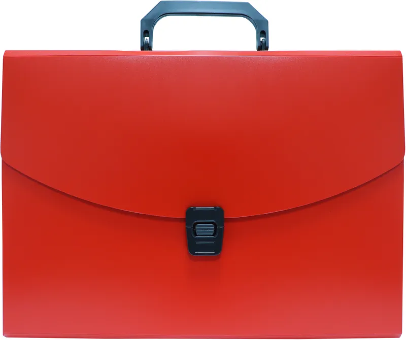 Портфель Бюрократ -BPP6RED 6 отдел. A4 пластик 0.7мм красный