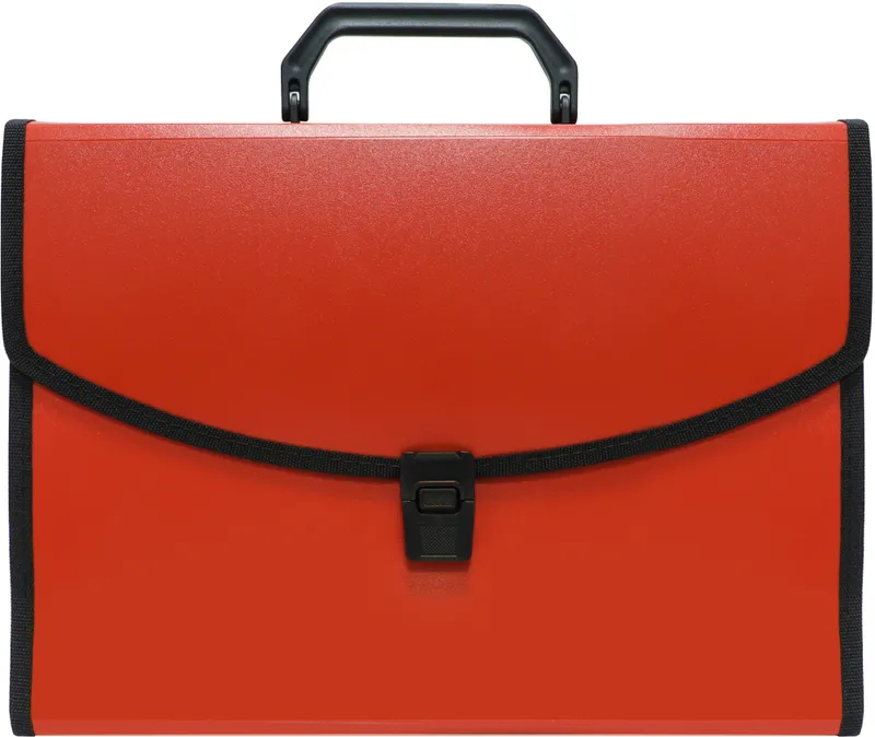 Портфель Бюрократ -BPP6LRED 6 отдел. A4 с окантовкой пластик 0.7мм красный