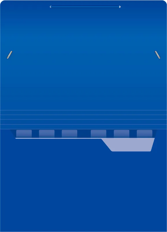 Портфель Бюрократ -BPR6BLUE 6 отдел. A4 пластик 0.7мм синий