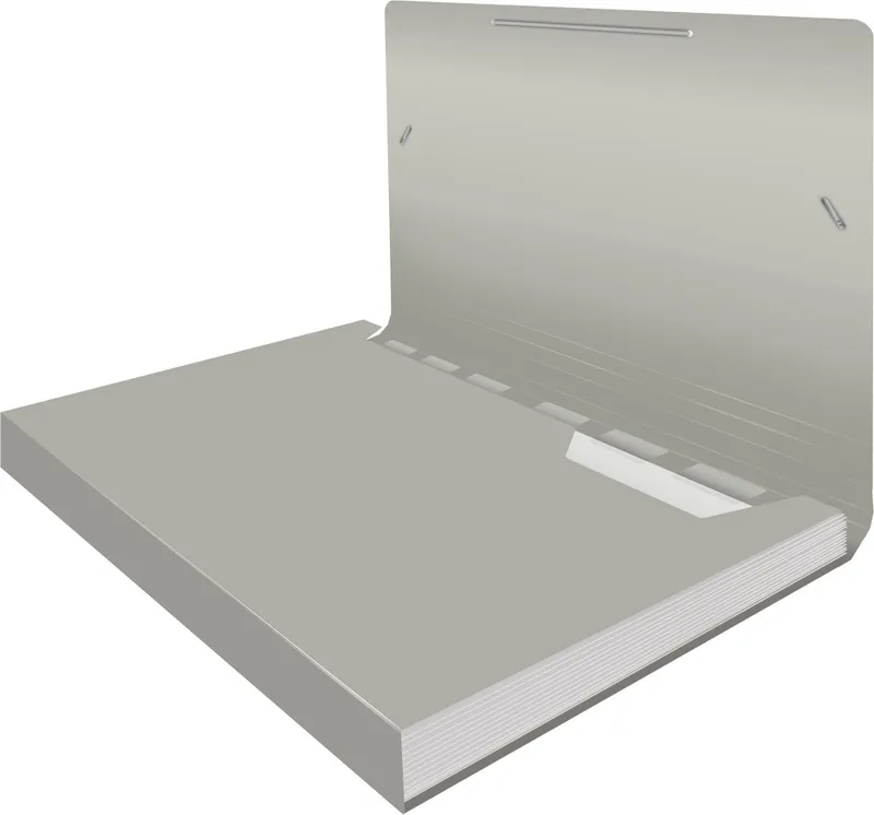 Портфель Бюрократ -BPR6GREY 6 отдел. A4 пластик 0.7мм серый