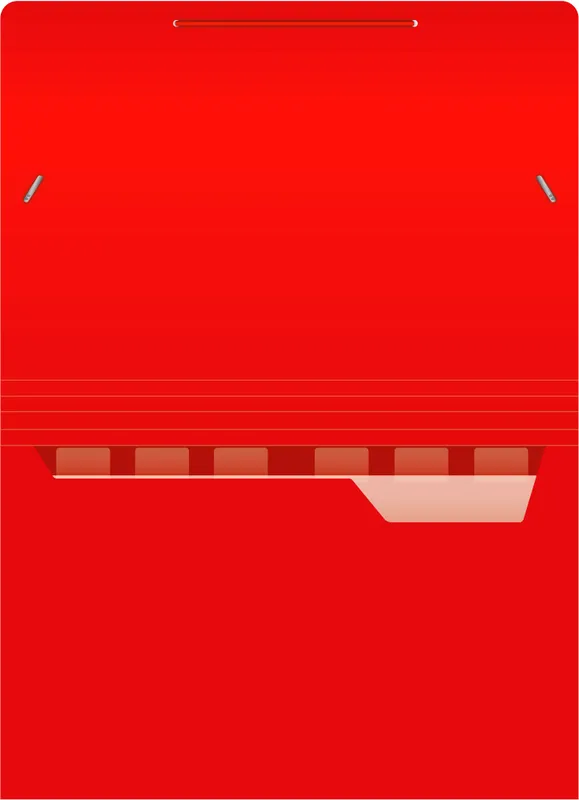 Портфель Бюрократ -BPR6RED 6 отдел. A4 пластик 0.7мм красный