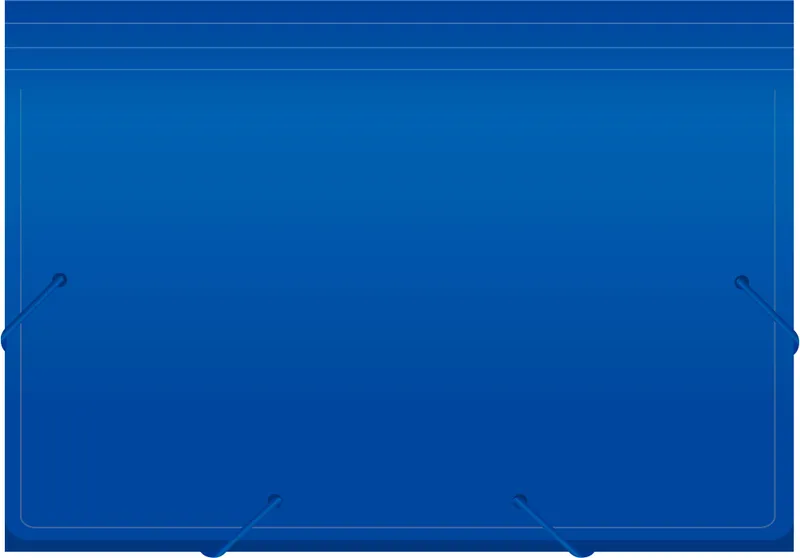 Портфель Бюрократ -BPR13BLUE 13 отдел. A4 пластик 0.7мм синий