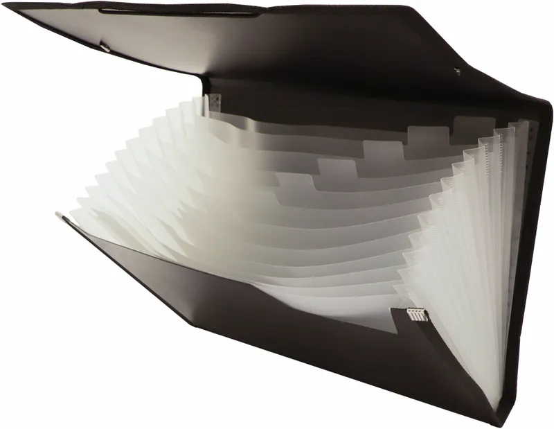 Портфель Бюрократ -BPR13LBLCK 13 отдел. A4 с окантовкой пластик 0.7мм черный