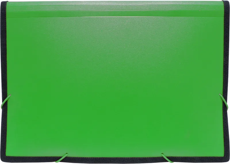 Портфель Бюрократ -BPR13LGRN 13 отдел. A4 с окантовкой пластик 0.7мм зеленый