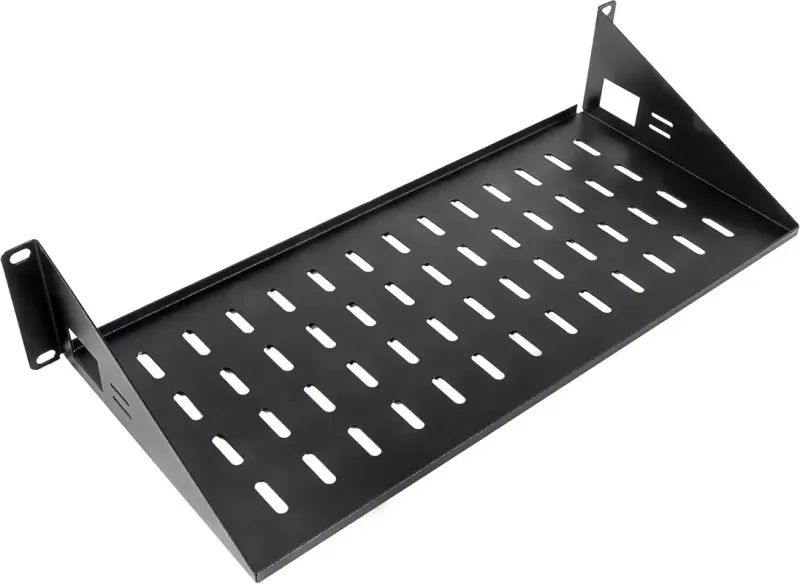 ЦМО Полка перфорированная консольная 2U, глубина 200 мм, цвет черный