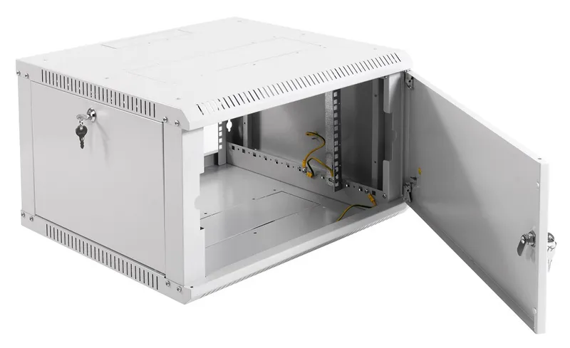 Шкаф коммутационный ЦМО ШРН-ЭКОНОМ (ШРН-Э-6.350.1) настенный 6U 600x350мм пер.дв.стал.лист 85кг серый 300мм 11кг 180град. 345мм