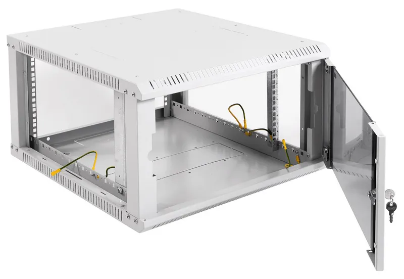 Шкаф коммутационный ЦМО ШРН-ЭКОНОМ (ШРН-Э-6.650) настенный 6U 600x650мм пер.дв.стекл 65кг серый 600мм 17.3кг 180град. 345мм