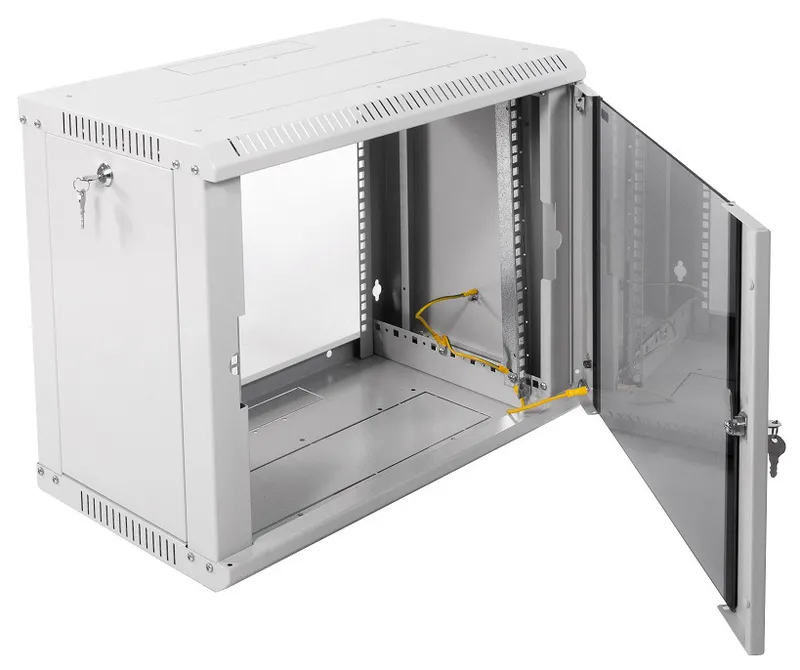 ЦМО Шкаф телекоммуникационный настенный разборный ЭКОНОМ 9U (600х350) дверь стекло