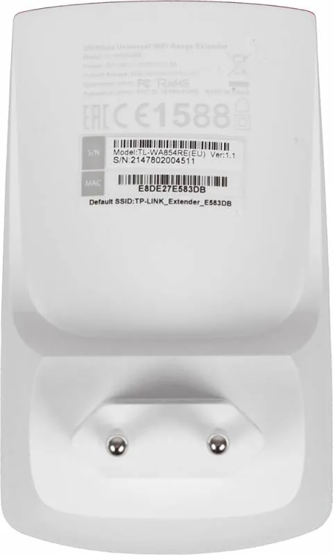 Повторитель беспроводного сигнала TP-Link TL-WA854RE N300 Wi-Fi белый