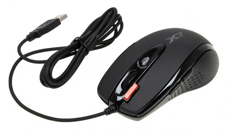 Мышь A4Tech X-718BK черный оптическая (3000dpi) USB (6but)