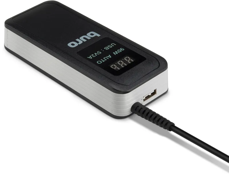 Блок питания Buro BUM-0065A90 автоматический 90W 15V-20V 11-connectors 5A 1xUSB 2.1A от бытовой электросети LСD индикатор