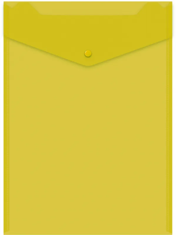 Конверт на кнопке Бюрократ -PK875/1 A4 верт. пластик 0.18мм ассорти