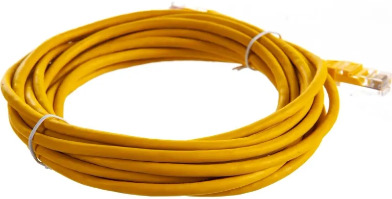 Патч-корд Lanmaster UTP TWT-45-45-5.0-YL RJ-45 вил.-вилка RJ-45 кат.5E 5м желтый ПВХ (уп.:1шт)