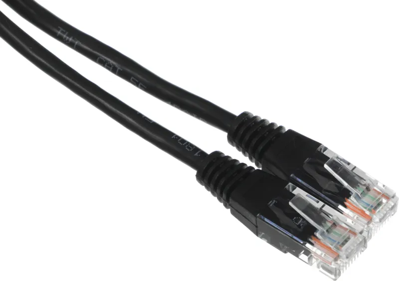 Патч-корд Lanmaster TWT-45-45-1.0-BK UTP RJ-45 вил.-вилка RJ-45 кат.5E 1м черный ПВХ (уп.:1шт)