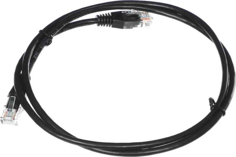 Патч-корд Lanmaster TWT-45-45-1.0-BK UTP RJ-45 вил.-вилка RJ-45 кат.5E 1м черный ПВХ (уп.:1шт)