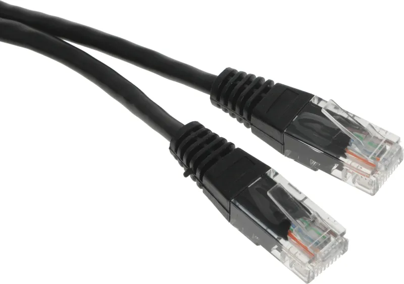 Патч-корд Lanmaster TWT-45-45-5.0-BK RJ-45 вил.-вилка RJ-45 кат.5E 5м черный ПВХ (уп.:1шт)