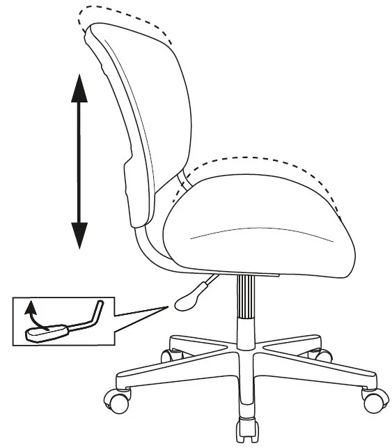Кресло детское Бюрократ CH-296NX черный сиденье черный черепа сетка/ткань крестов. пластик