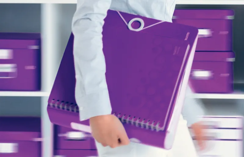 Папка-регистратор Leitz WOW 11060062 A4 82мм полифом фиолетовый