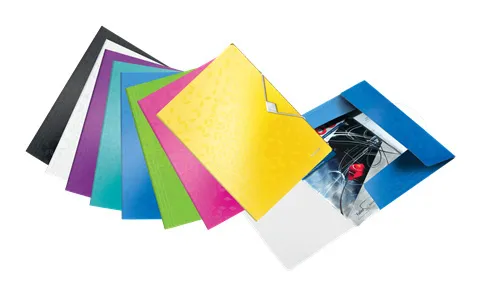 Папка на резинке Leitz WOW 45990062 A4 полипропилен кор.15мм фиолетовый