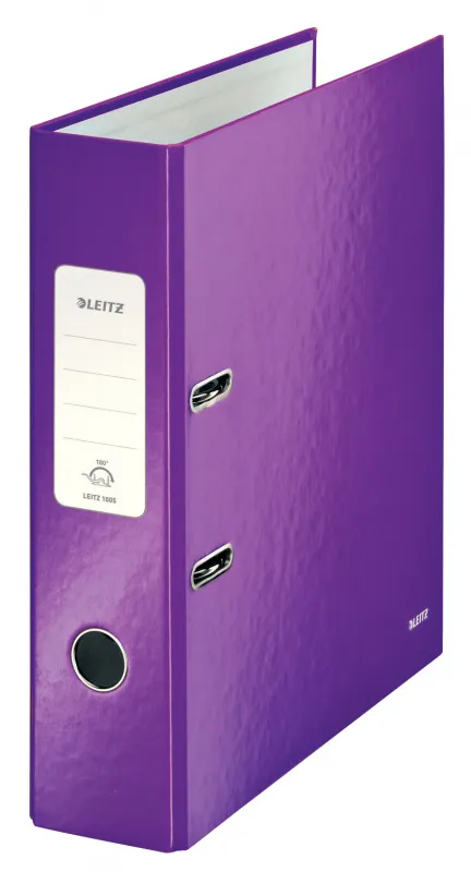 Папка-регистратор Leitz WOW 10050062 A4 80мм фиолетовый металлик