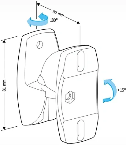 Кронштейн для акустических систем Holder LSS-6001 черный макс.5кг настенный поворот и наклон