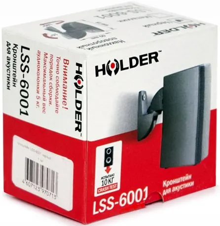 Кронштейн для акустических систем Holder LSS-6001 черный макс.5кг настенный поворот и наклон