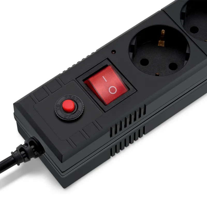 Сетевой фильтр Buro BU-SP3_USB_2A-B 3м (6 розеток) черный (коробка)