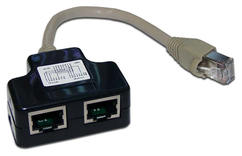 Y-адаптер, 2 компьютерных порта, экранированный