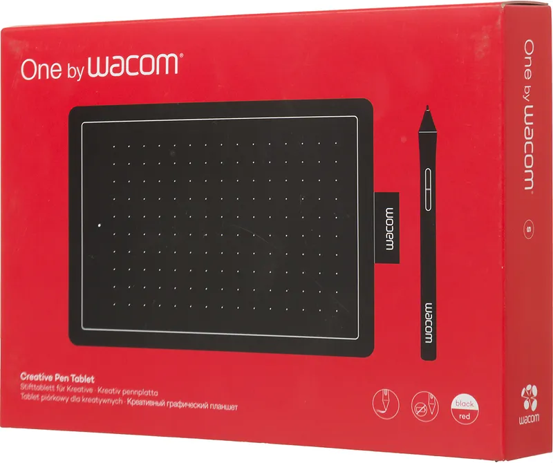 Графический планшет Wacom One by Small USB черный/красный