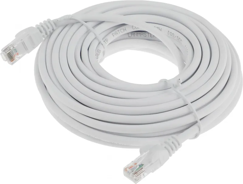 Патч-корд Lanmaster LAN-PC45/U5E-10-WH UTP RJ-45 вил.-вилка RJ-45 кат.5E 10м белый LSZH (уп.:1шт)