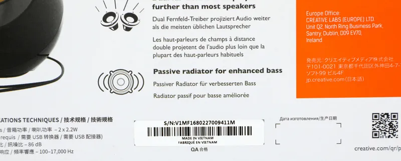 Колонки Creative PEBBLE MF1680 2.0 черный 4.4Вт