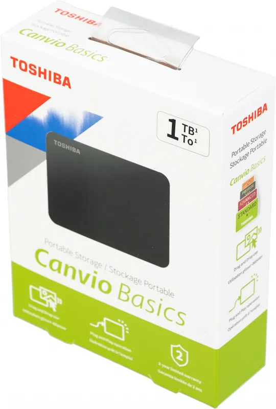 Жесткий диск Toshiba USB 3.0 1Tb HDTB410EK3AA Canvio Basics 2.5" черный