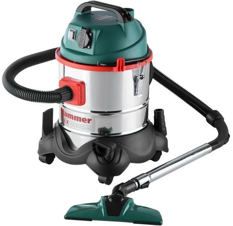 Строительный пылесос Hammer Flex PIL20A 1400Вт (уборка: сухая/влажная) зеленый