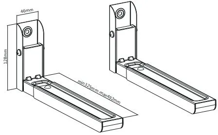 Кронштейн для СВЧ Ultramounts UM888W белый макс.30кг настенный фиксированный