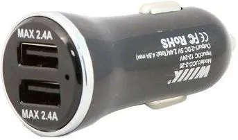 Автомобильное зар./устр. Wiiix UCC-2-20 2.4A+2.4A 2xUSB универсальное черный