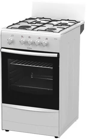 Плита Газовая Darina A 3001 W белый/черный реш.сталь