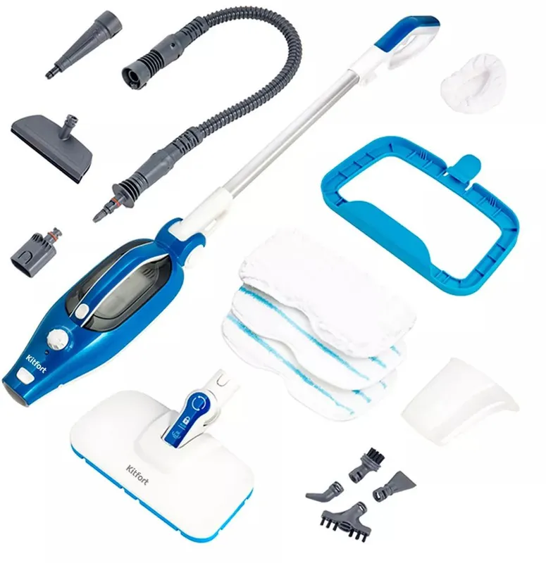 Швабра паровая Kitfort КТ-1005-1 1500Вт голубой