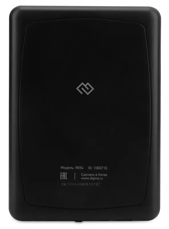 Электронная книга Digma R654 6" E-ink HD Pearl 1024x758 600MHz/4Gb/microSDHC/подсветка дисплея графит