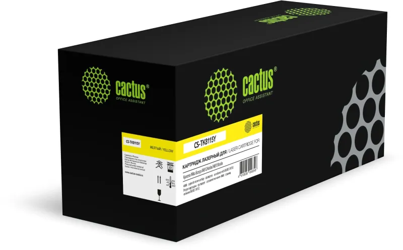 Картридж лазерный Cactus CS-TK8115Y TK-8115Y желтый (6000стр.) для Kyocera Mita Ecosys M8124cidn/M8130cidn