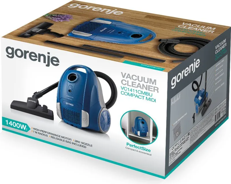 Пылесос Gorenje VC1411CMBU 1400Вт голубой