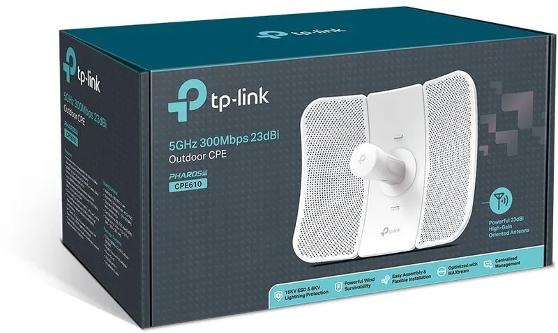 Сетевое оборудование TP-Link CPE610, Наружная 5 ГГц 300 Мбит/с точка доступа Wi-Fi