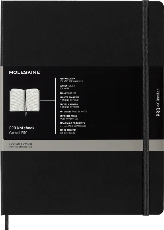 Блокнот Moleskine PROFESSIONAL PROPFNTB4HBK XLarge 190х250мм 192стр. твердая обложка черный