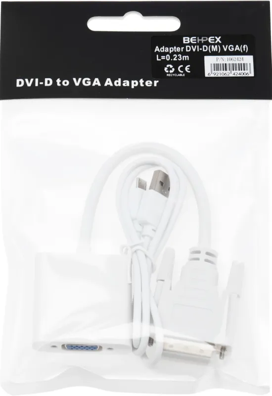 Переходник DVI-D (m) VGA (f) 0.23м