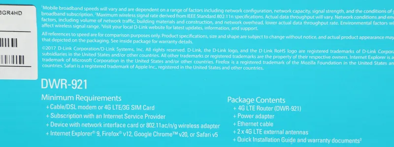 Роутер беспроводной D-Link DWR-921 N300 10/100/1000BASE-TX черный