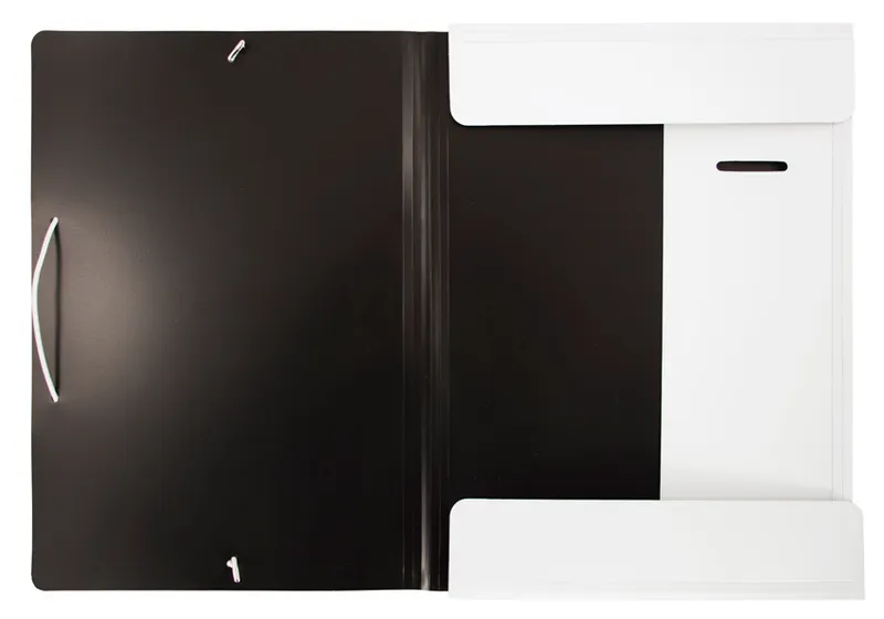 Папка на резинке Бюрократ Black&White BWPR05 A4 пластик 0.5мм кор.30мм ассорти