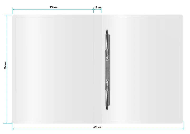 Папка метал.пруж.скоросш. Бюрократ Black&White BWPZ08P A4 пластик 0.8мм ассорти