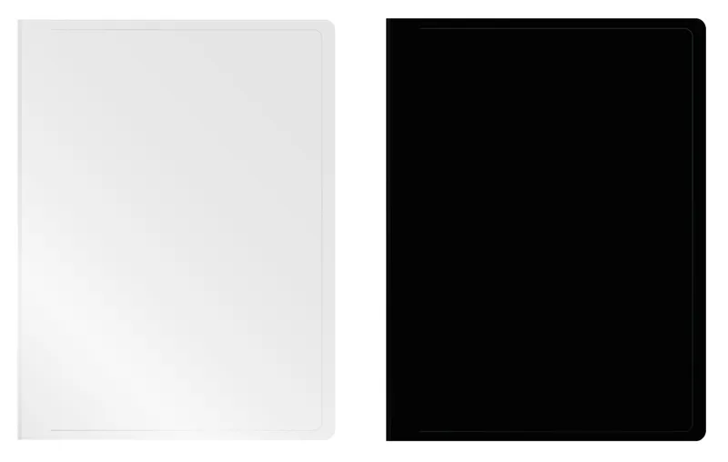 Папка метал.пруж.скоросш. Бюрократ Black&White BWPZ08P A4 пластик 0.8мм ассорти