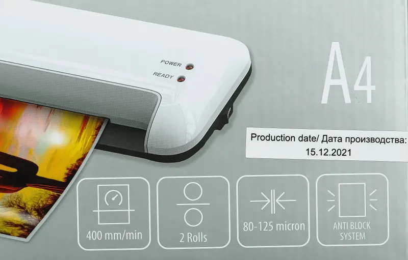 Ламинатор Cactus CS-LAB-A4400 белый A4 (80-125мкм) 40см/мин (2вал.) лам.фото реверс