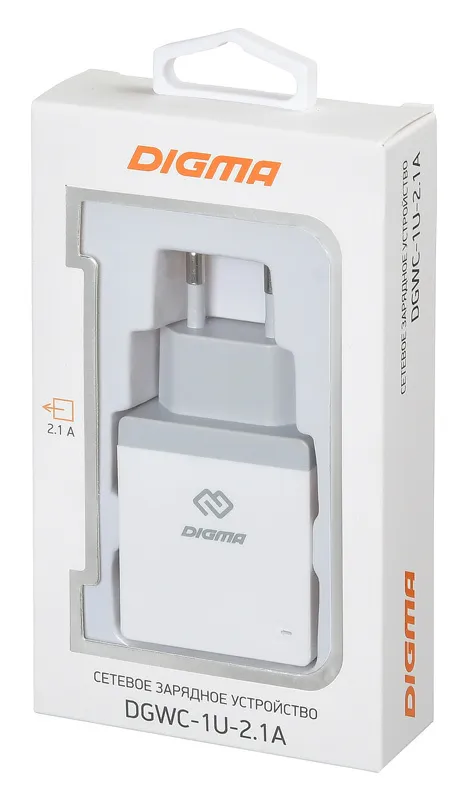 Сетевое зар./устр. Digma DGWC-1U-2.1A-WG 10.5W 2.1A USB универсальное белый